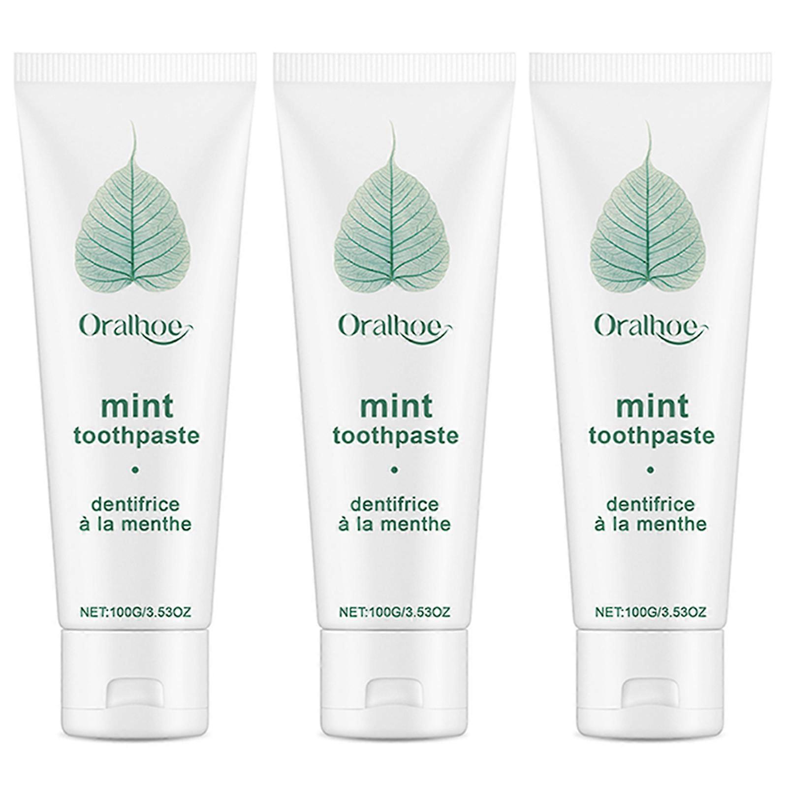 1-3X Organics-Mint Toothpaste Fluoride-Free Toothpastes with Mints Flavored Whitening Plaque Remover for Teeth