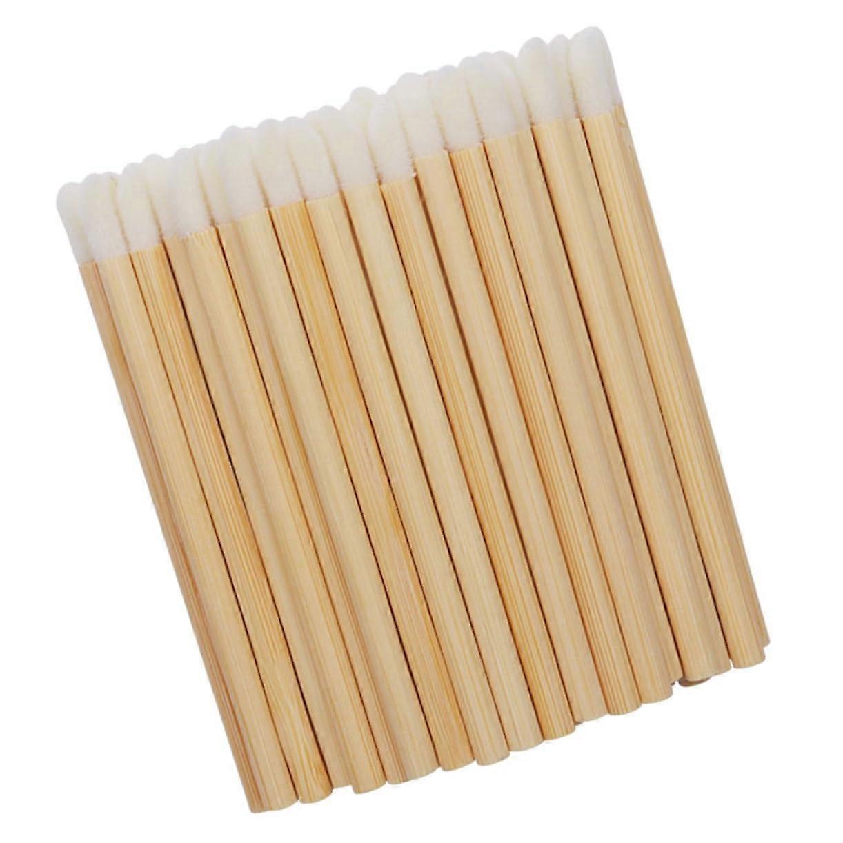 100pcs Disposable Lip Makeup Brush Set, Professional Lipstick Applicator, Small Soft Bristle Tool for Precise Application