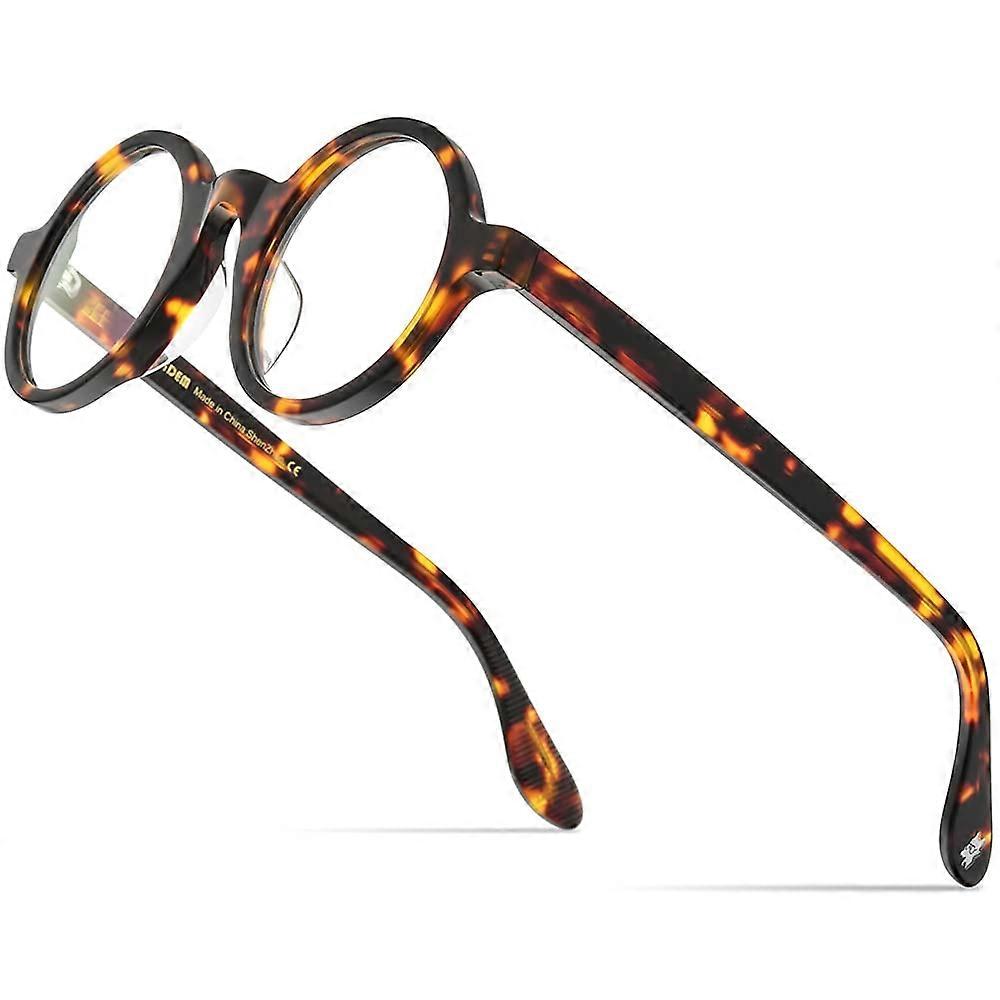 Acetate Men Vintage Round Optical Frame Glasses Spectacles Optical Eyeglasses Zolman