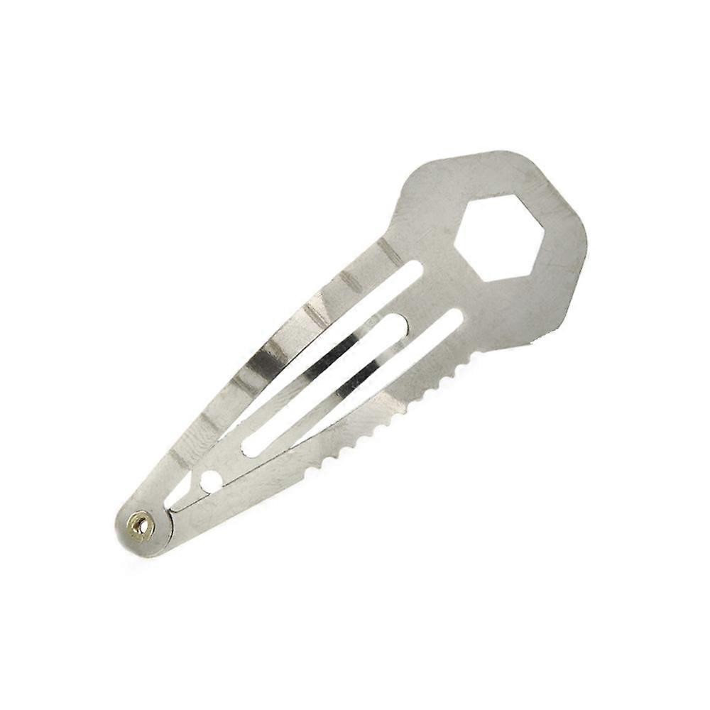 Pince à cheveux d’autodéfense pour femmes Barrettes à cheveux multifonctionnelles Mini épingle en acier inoxydable Autodéfense EDC outil de survie argent