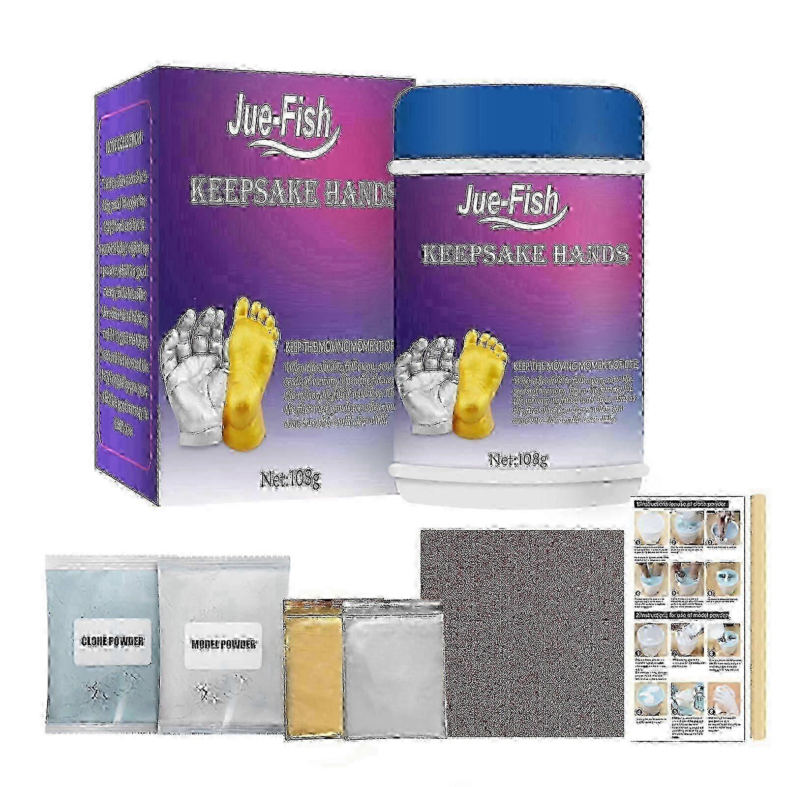 Baby Three-Dimensional Hand Model Powder Children Full Moon 100 Days Hand Footprint Souvenir 3d Clone Model Powder