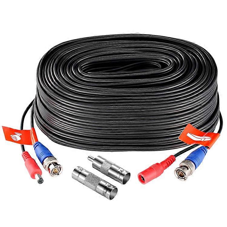 ZOSI 100 Feet 2 in 1 Video Power Cable BNC Extension Cord for Security Camera Systems