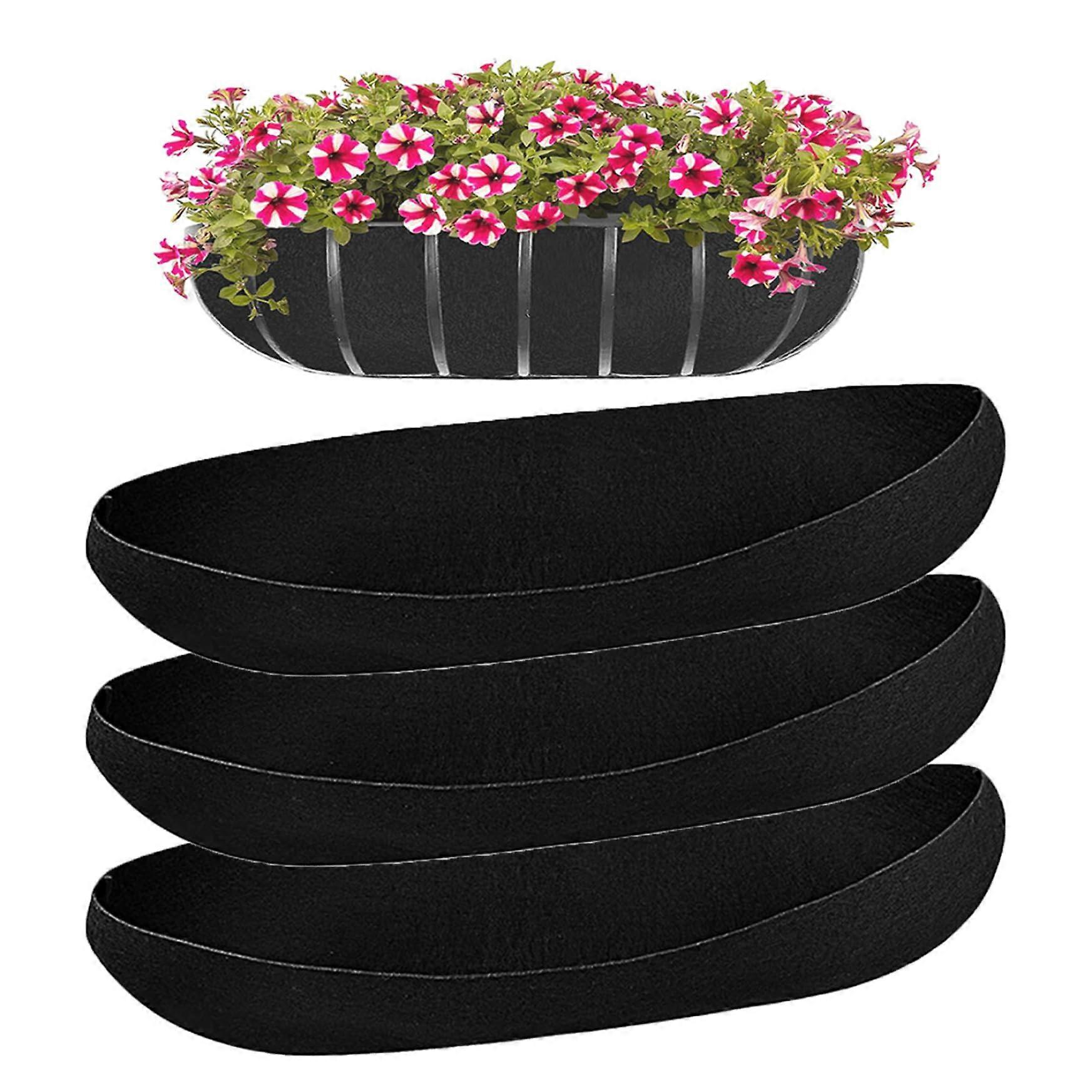 Hanging Basket Liner 35.8 Inch Felt Window Box Breathable Pack of 3