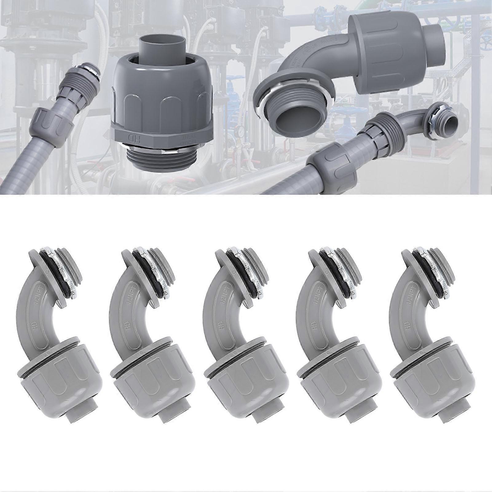 20PCS Liquid Tight Connector 3/4 Inch NPT 90 Degree Conduit Fittings for PVC Flexible Non Metallic Electrical Conduits