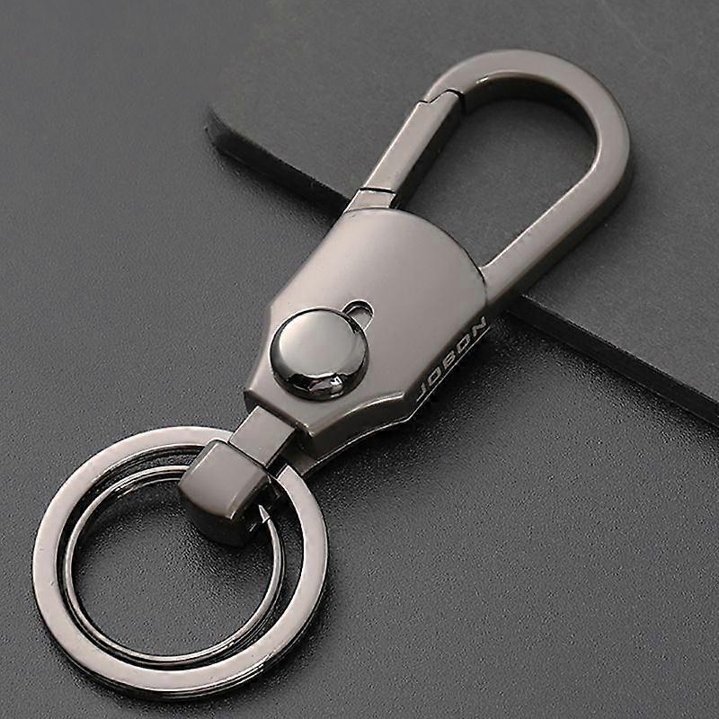 Jobon Zhongbang Car Keychain Zinc Alloy Double Ring Man Waist Mounted Business Key Chain Pendant Manufacturer