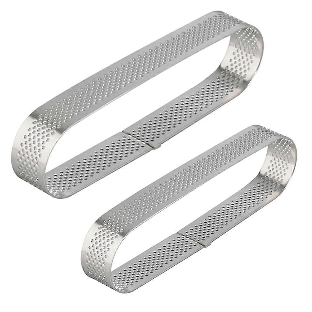 Oval Stainless Steel Dessert Mold for Cakes Pies, Non-Leaking Ventilation System