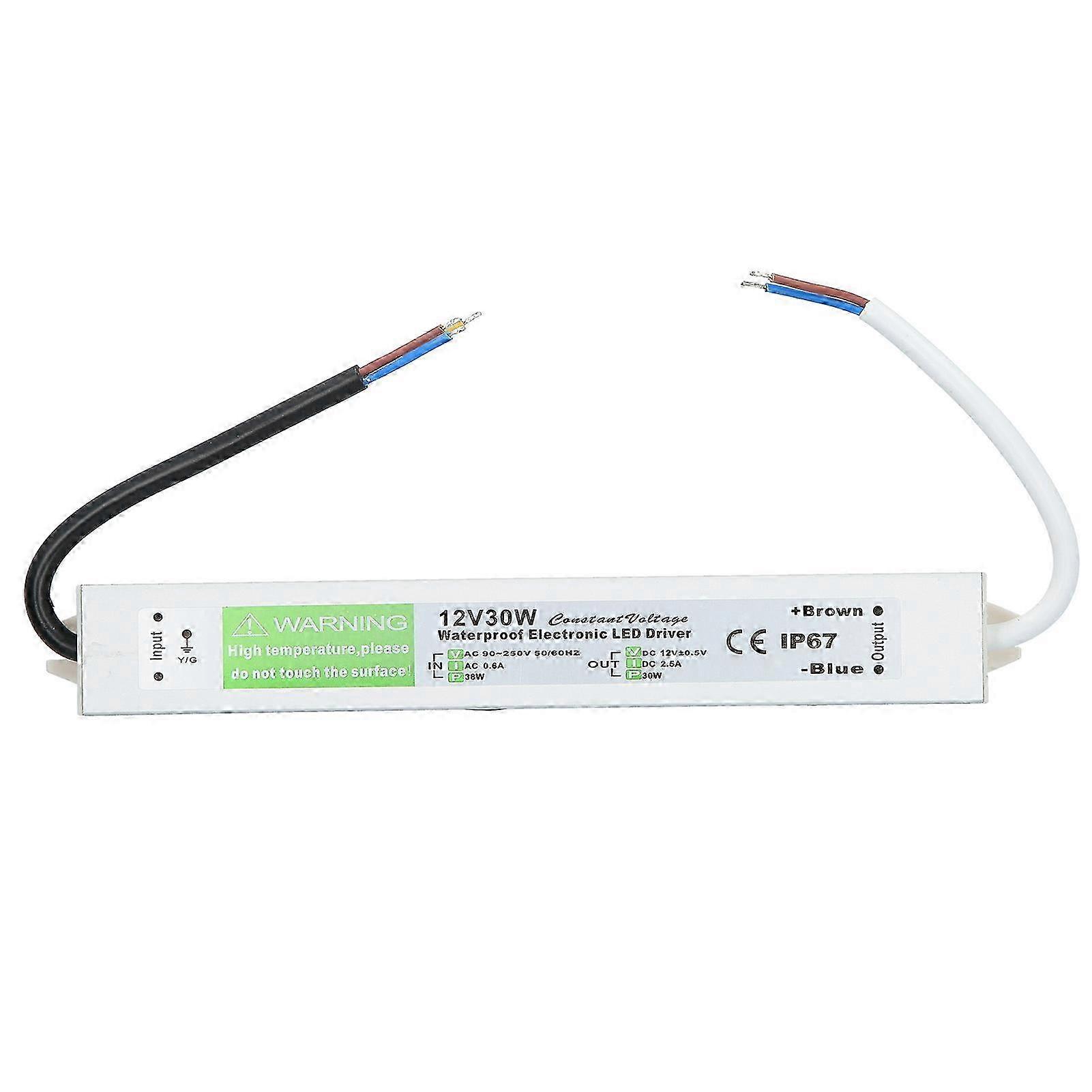 2025 30W AC90 - Wasserdichter Netzteil-Transformator-Adapter Dünner LED-Netzteiltreiber