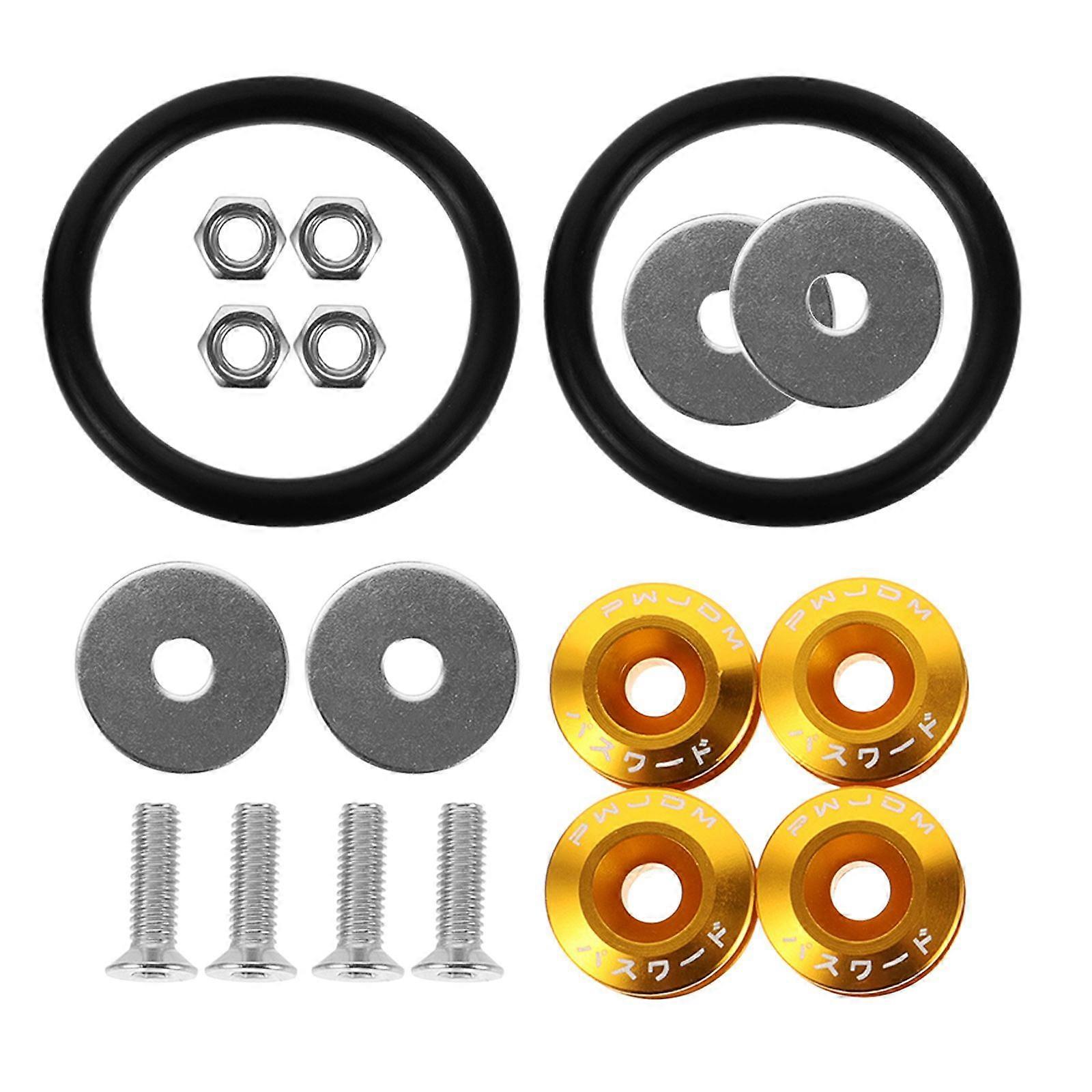 1 Set Quick Release Bumper Fasteners Kit Reinforced Washers for Front Rear Bumpers