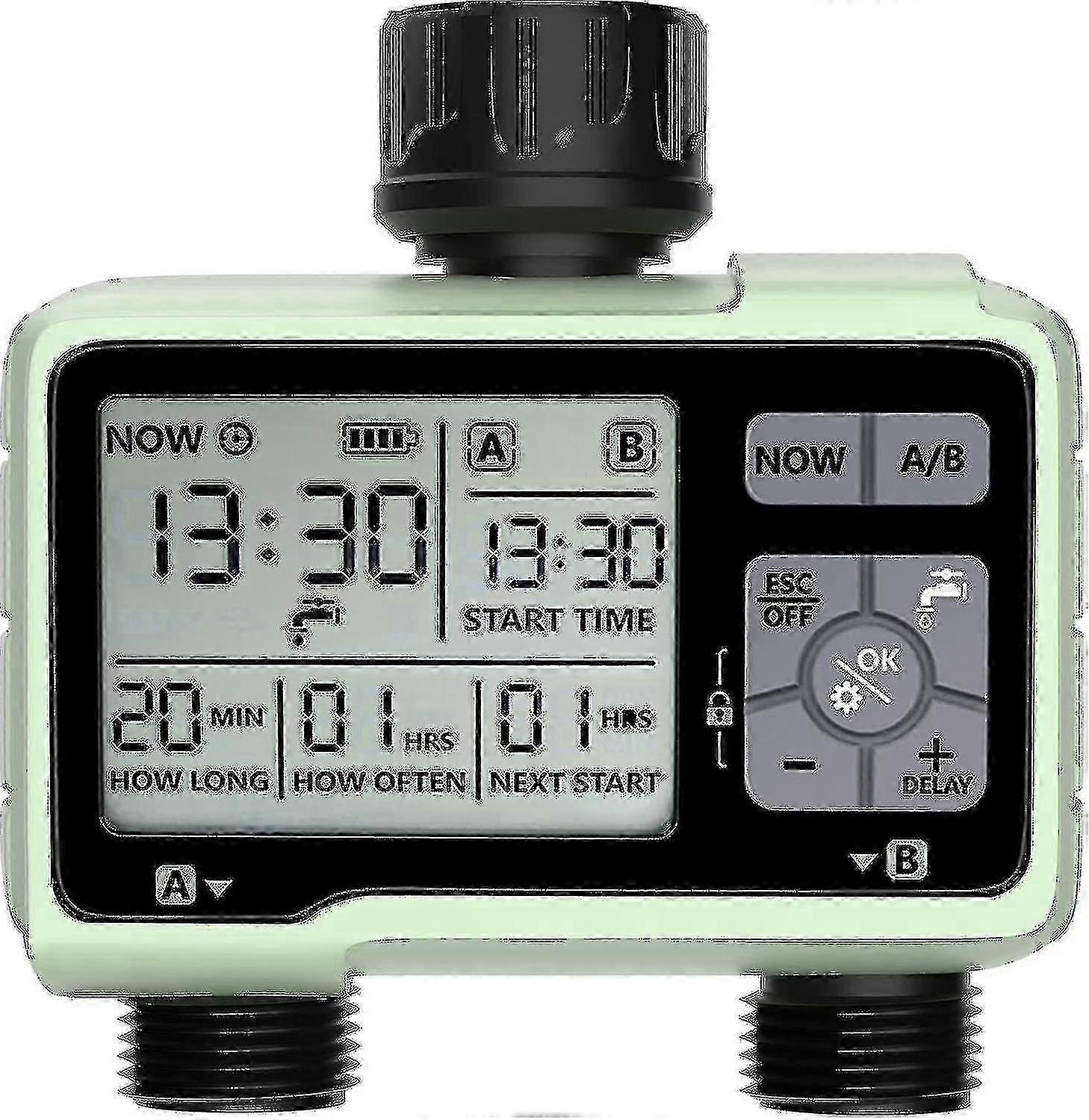 Smart Sprinkler Timer - Timer programmabile per tubo da giardino con ritardo per pioggia, irrigazione automatica/manuale, programmatore di irrigazione impermeabile