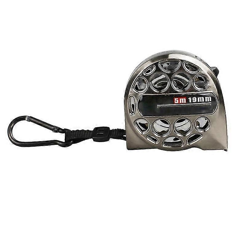 ニッケルメッキ格納式中空巻尺5m 19mm工業用防水