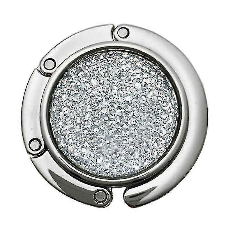 Foldable Handbag Hanger Hook, Metal Bag Holder for Table (1pc, White)