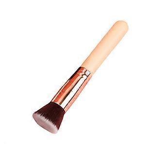 Foundation Makeup Brush,Kabuki Flat Top Brush,Perfect For Concealer, Powder and Liquid Make Up(2pcs, pink)