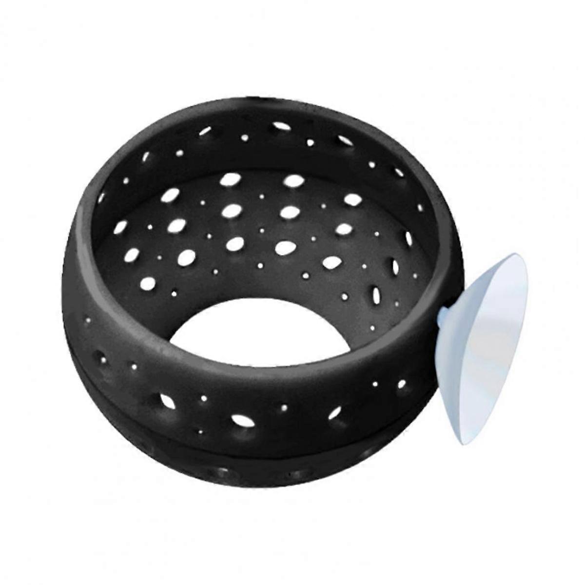 Fish Tank Accessory Small Hole Hollow Fish Cave Plastic Aquarium Decor with Suction Cup for Shrimp