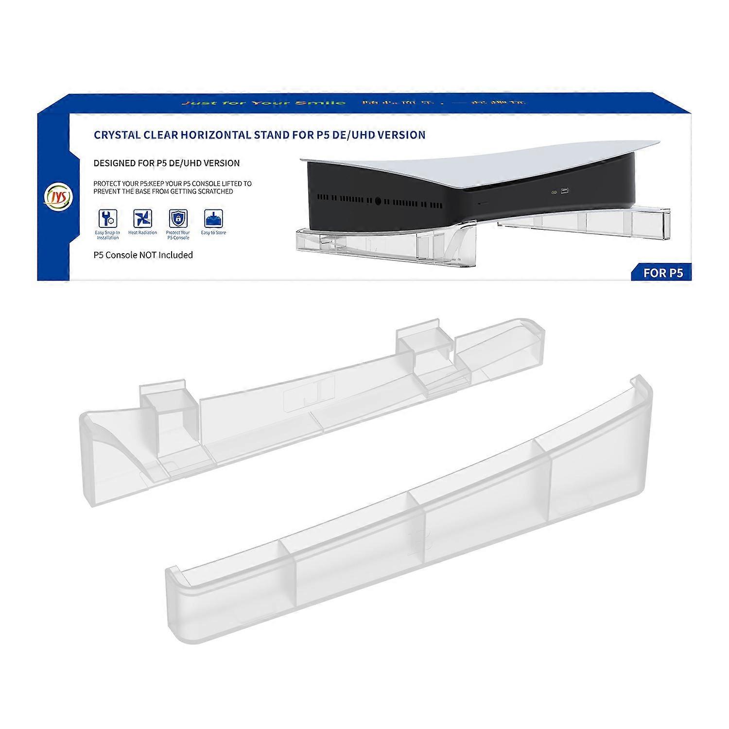 JYS JYS-P5143 Horizontal Stand for PS5 Console Digital Disc Version Bracket - Transparent