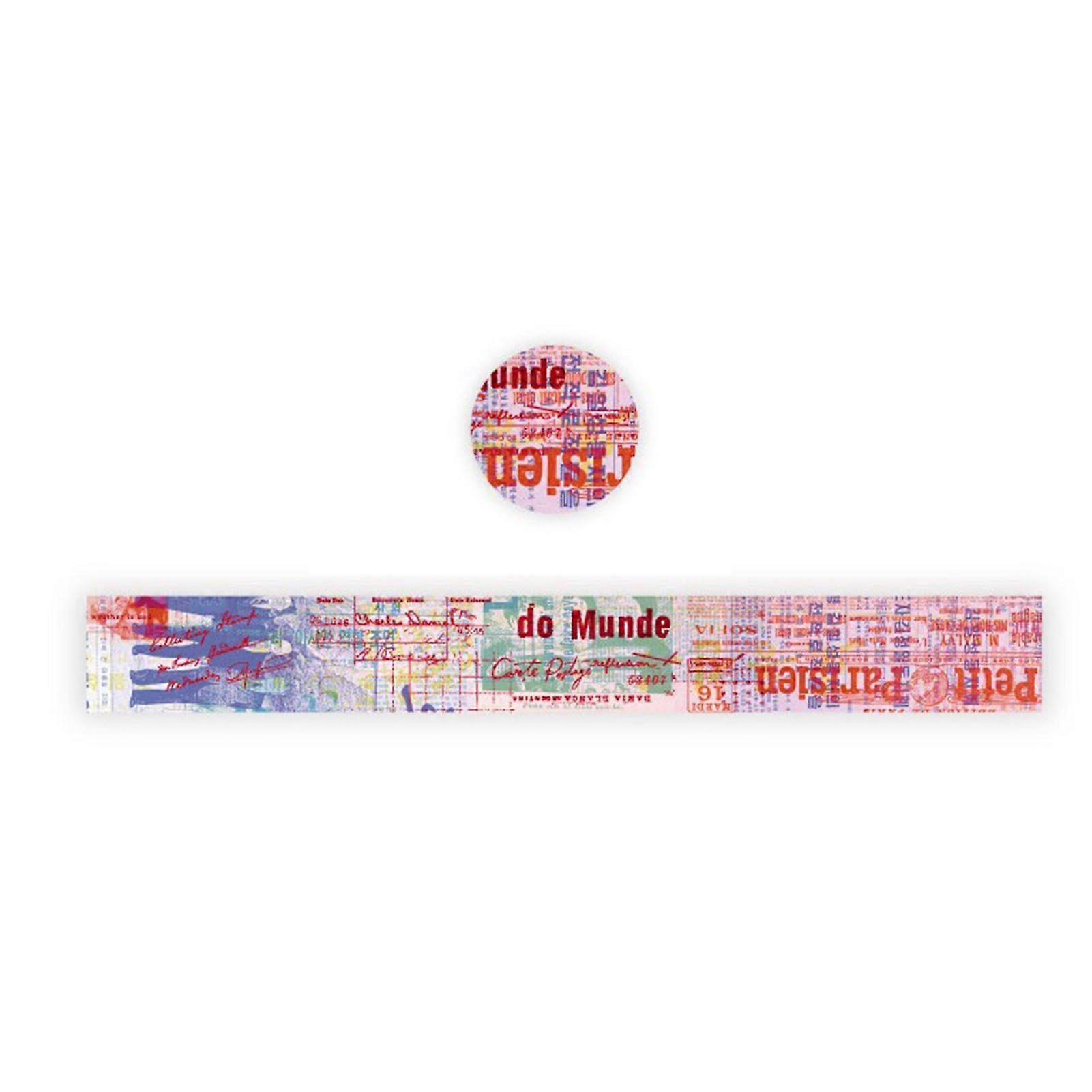 2025 أحدث نموذج سجل القصاصات ملصق الشريط خمر الإنجليزية الزخرفية