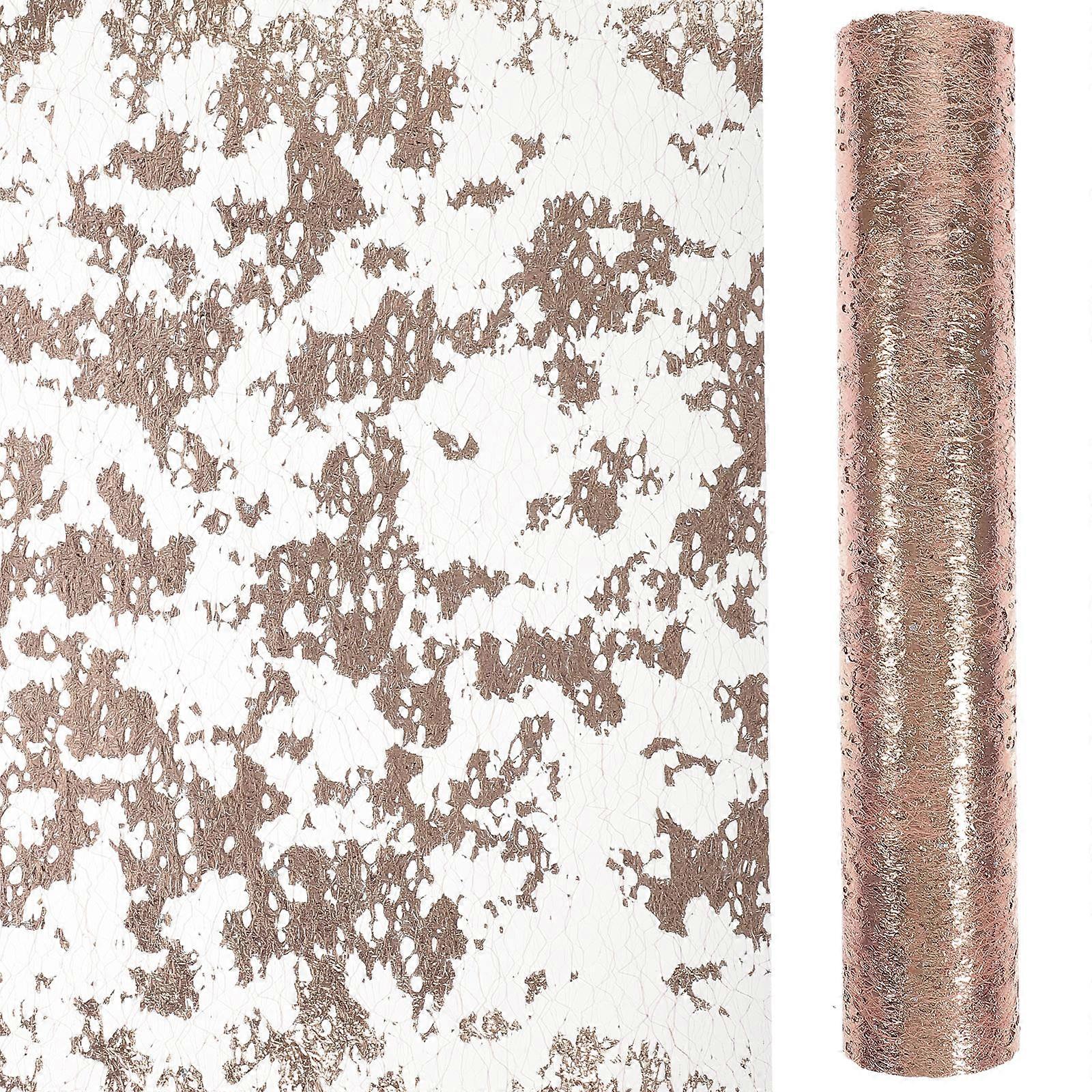 Thanksgiving Tablecloth Bronzing Table Runner Elegant Design Wedding Dining Table Centerpieces Rose Gold 457X29X0.01CM Table Decoration 1Pcs