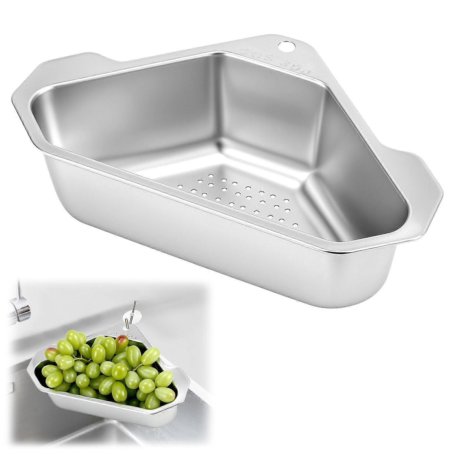 Triangular Sink Strainer Stainless Steel Mesh Filter Basket For Kitchen Sinks