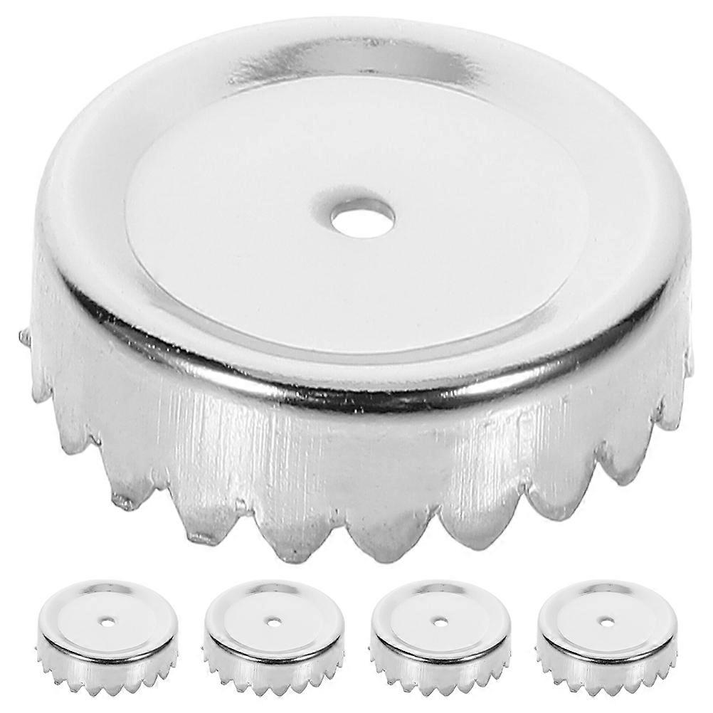 Draining Soap Holder Caps Stainless Steel Soap Dish Caps Kitchen Accessories 2.10X2.10X0.50CM Silver 5Pcs