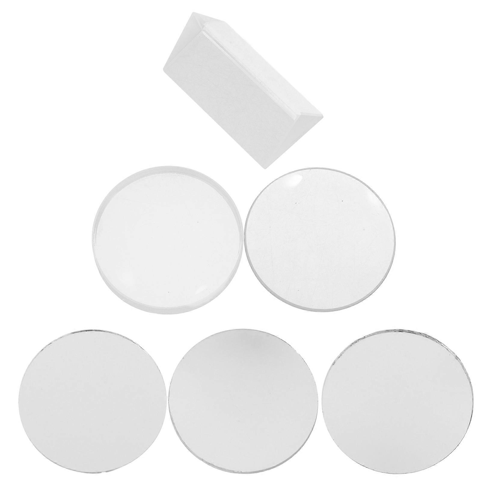 Lenses For Teaching Optical Experiment Kit Convex Shape Physics Science Kit Magnification Function For Photographers 6Pack