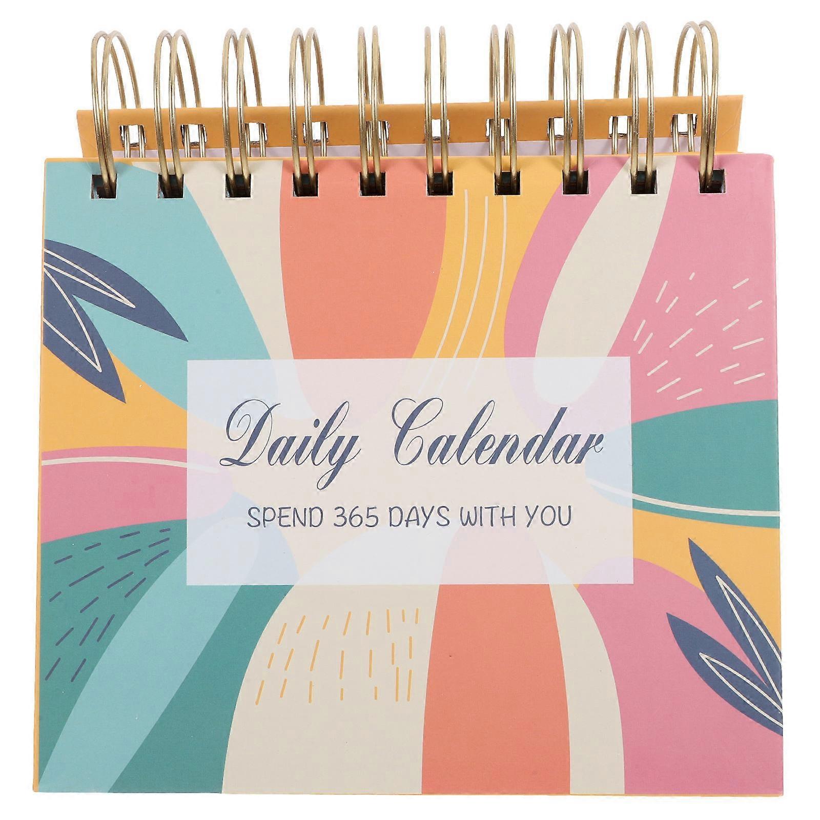 Book Shelf Decor Desk Calendar 2025 Daily Schedule Multi Color 14.00X14.00X11.00CM Paper Material 1Set