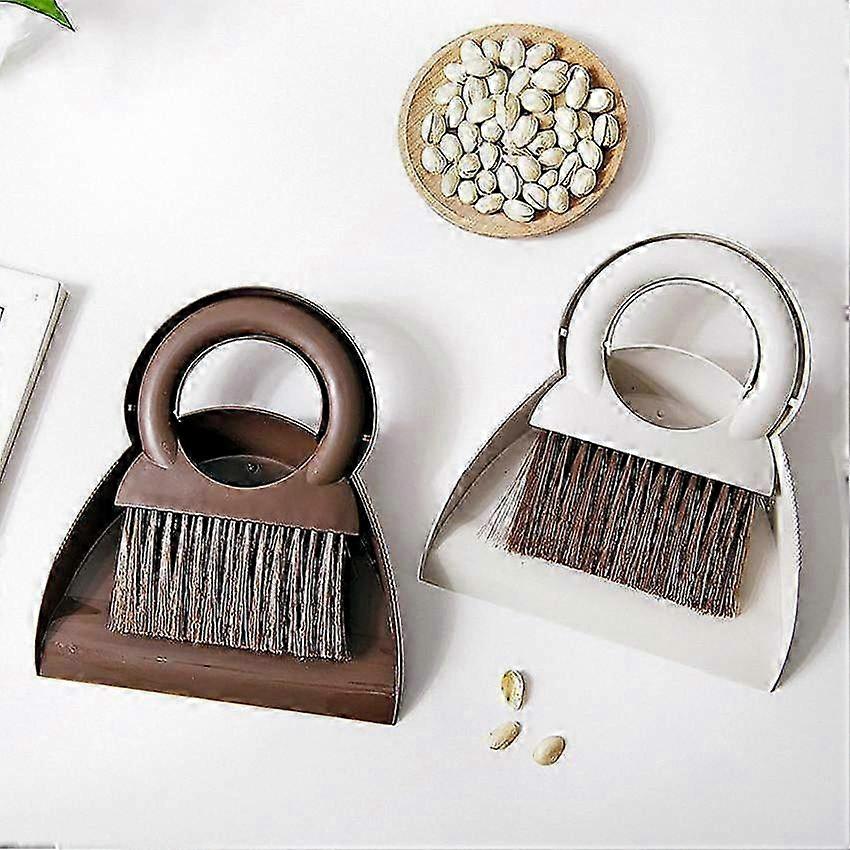 Mini Desktop Cleaning Broom and Dustpan Combo, Handy Sweeping Brush with Dustpan for Table, Desk, Countertop, and Small Space Cleaning