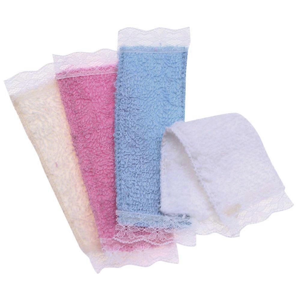 Equipment For Mini Dollhouses Miniature Bath Towel Decorative Home Decor White Rectangular 4Pcs