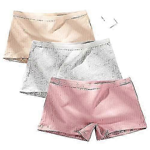 Pacote com 3 cuecas boxer de algodão para mulheres sem costura