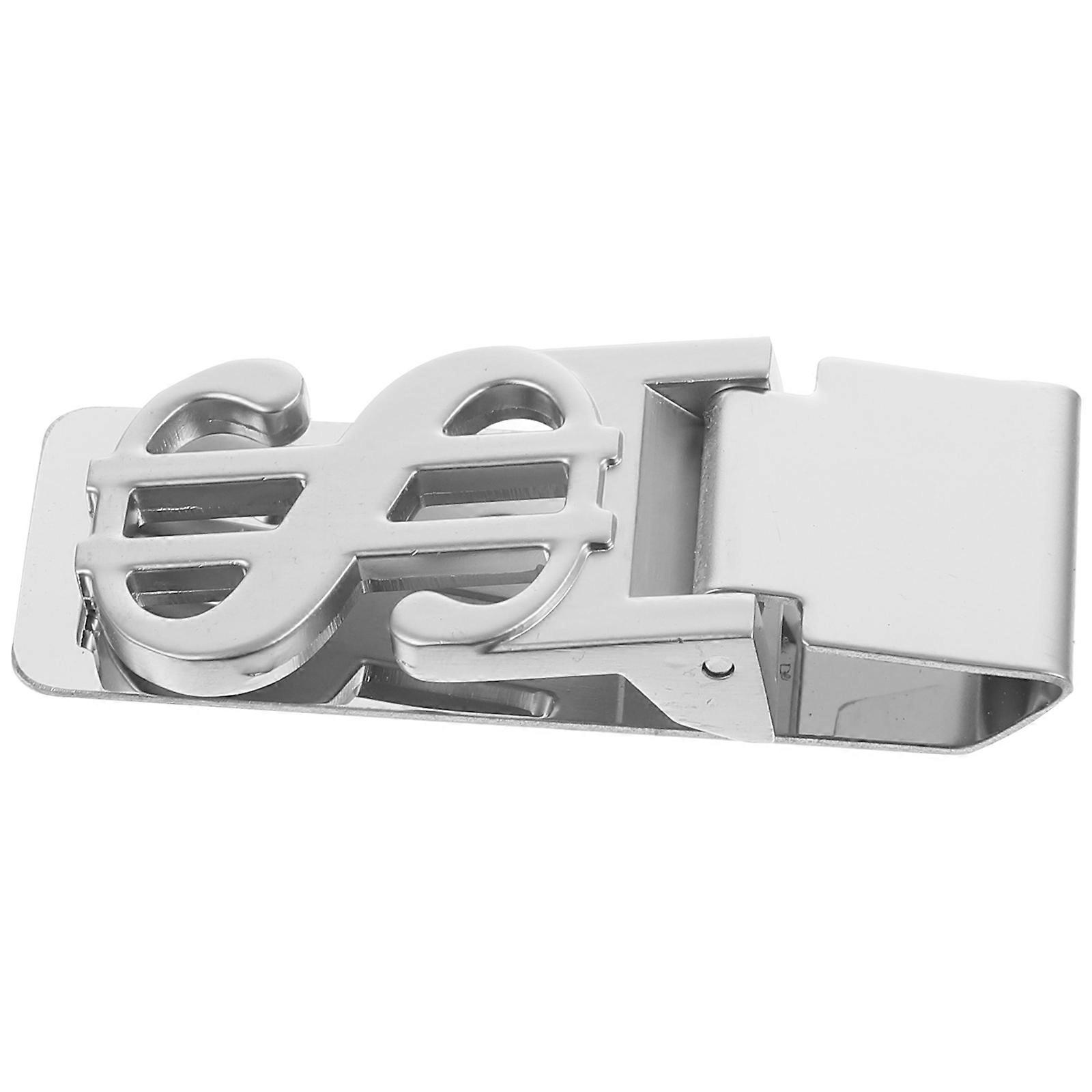 Porte-monnaie en métal en forme de signe, design élégant, porte-monnaie en acier inoxydable, 1 pièce