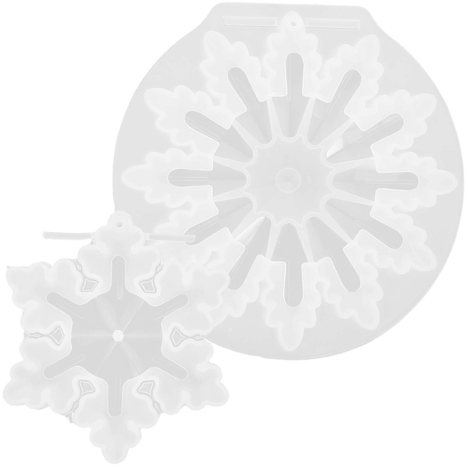 DIY Crafts Making Mold Silicone Snowflake Ornament Christmas Decorations 2Set