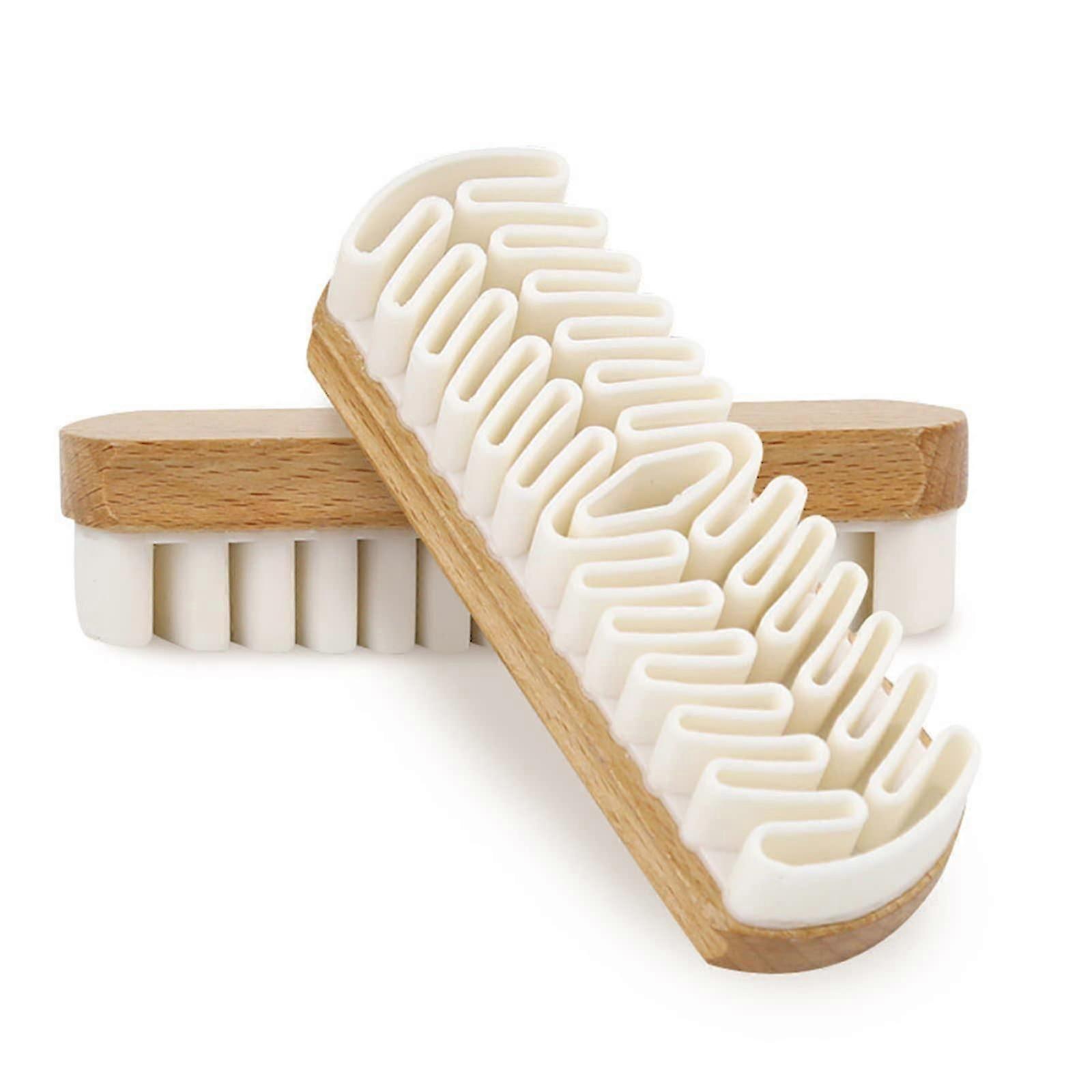 Brosses à cirer les chaussures en daim - lot de 2 brosses de polissage et de toilettage pour daim/nubuck