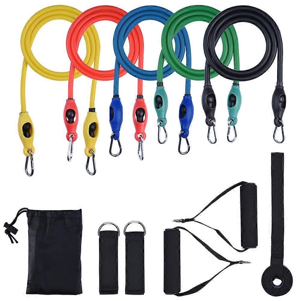 Resistance Bands Set, 10 Anti-Snap Exercise Tubes and Latex Bands for Fitness Training