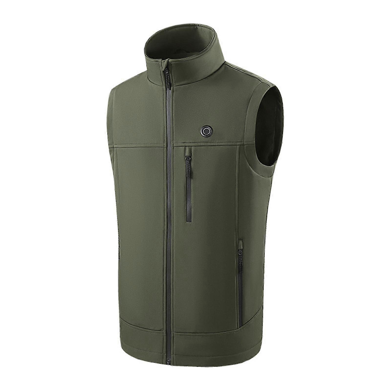 USB Powered Heating Jackets for Men with 3 Temperature Modes and 9 Warmth Zones Heated Vest Coat for Outdoor Activity Black 4XL