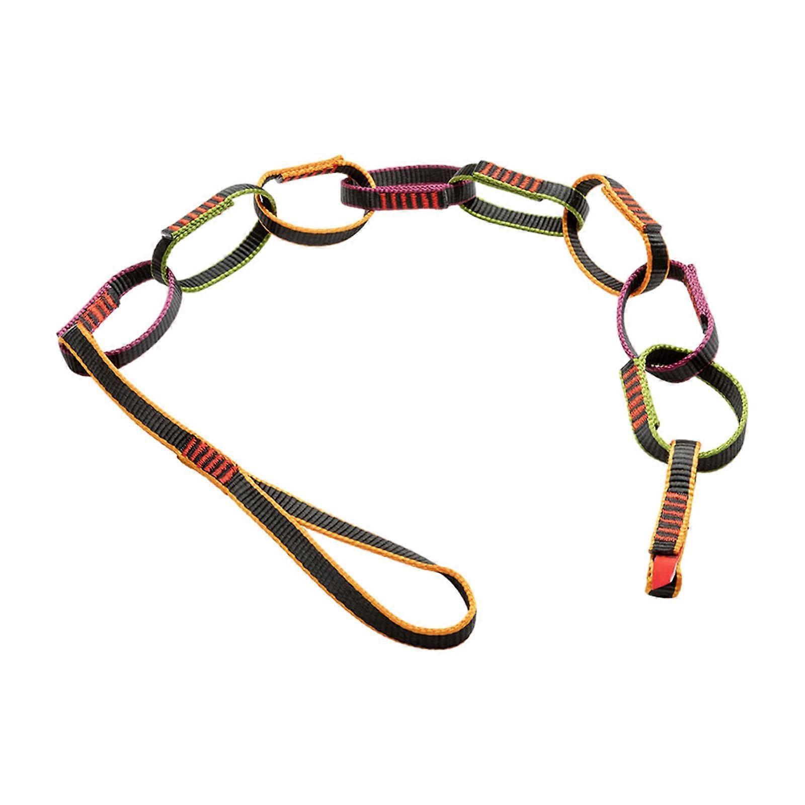 Climbing Daisy Loop Chain Nylon Climbing Gear Flat Harness 22kN Climbing Rope Daisy Chain Rope for Downhill Mountaineering
