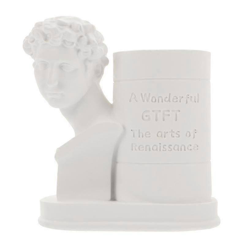 Imitation plaster pen holder, decorative desk accessory