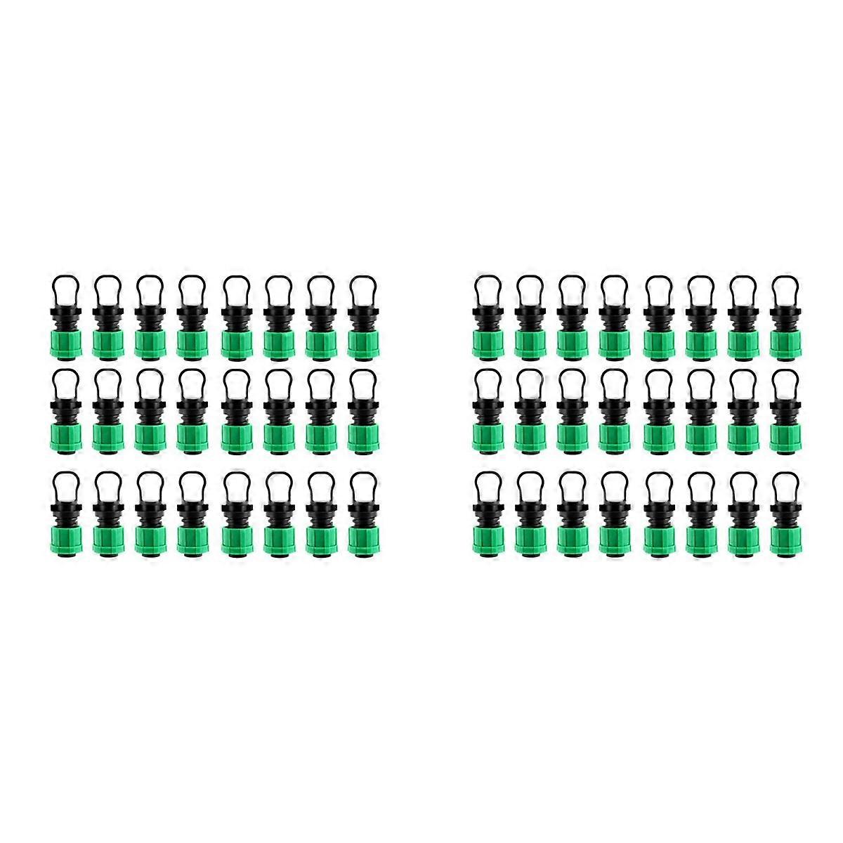 48Pcs Drip Irrigation Tubing End Cap Plug 1/2 Inch Universal End Cap Fitting, for with 16mm Drip Tap