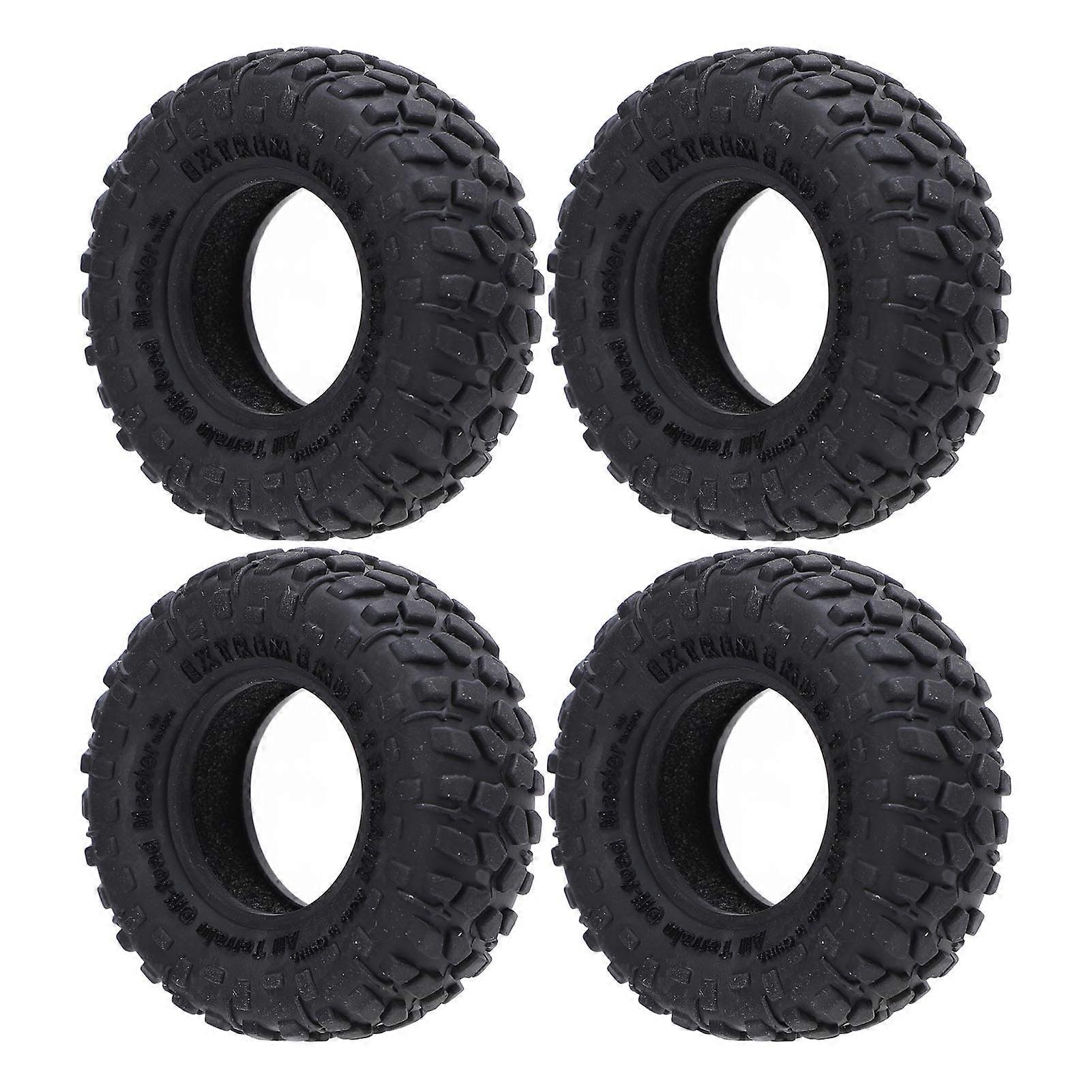RC Car Tires 1.0 Inch 55 x 19mm Rubber Tyres for Axial SCX24 FMS FCX24 AX24 1/18 1/24 Crawler