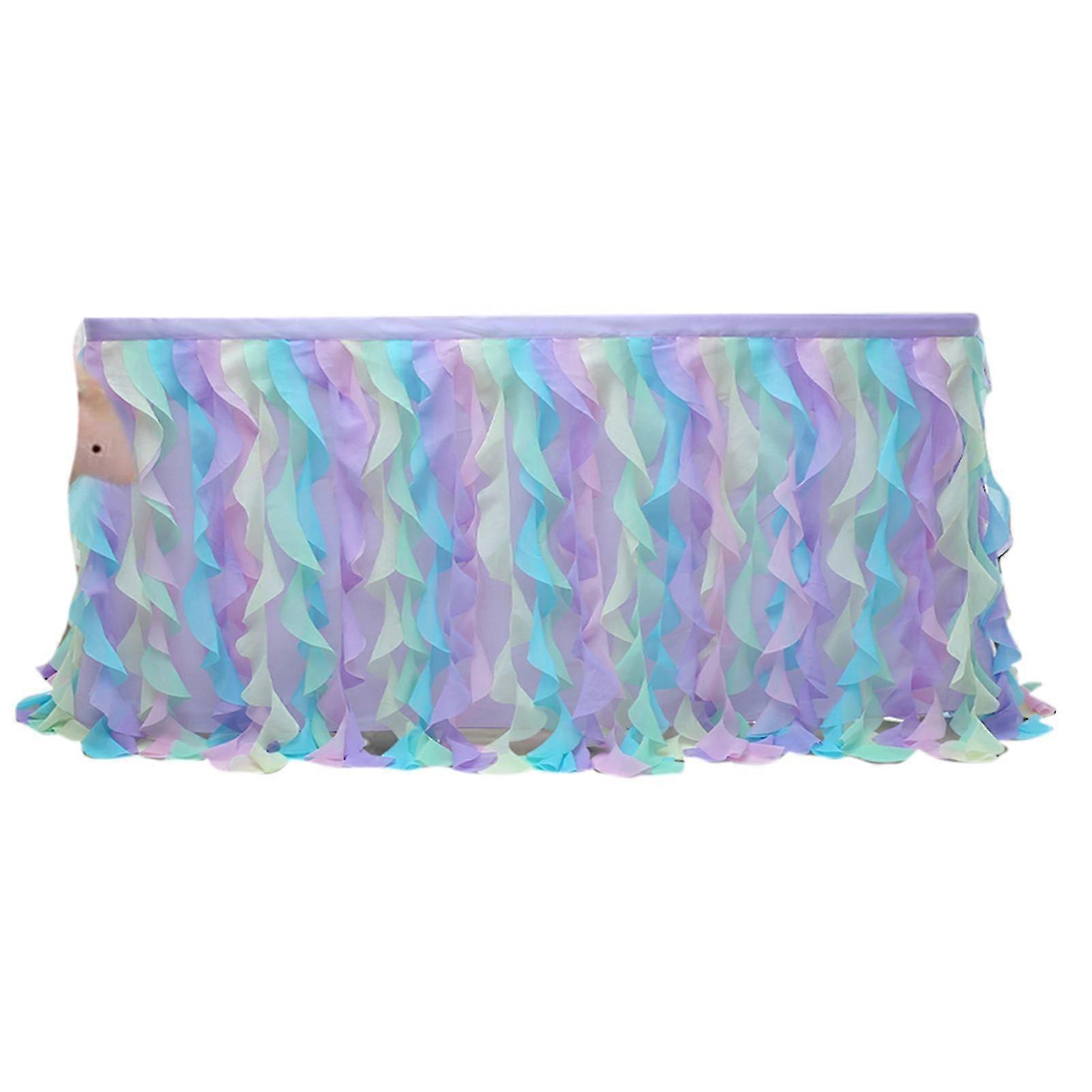 2025 Latest Model Attractive Table Skirt Add Atmospheres Polyester Self-adhesive