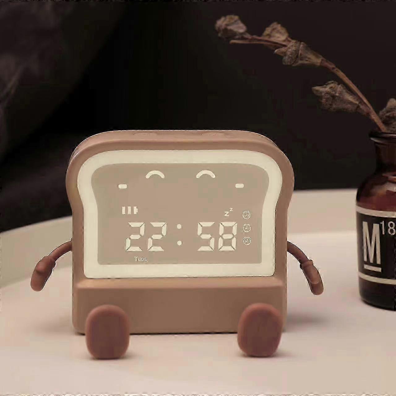 USB Charging Alarm Clock with Toaster Function and Calendar Display