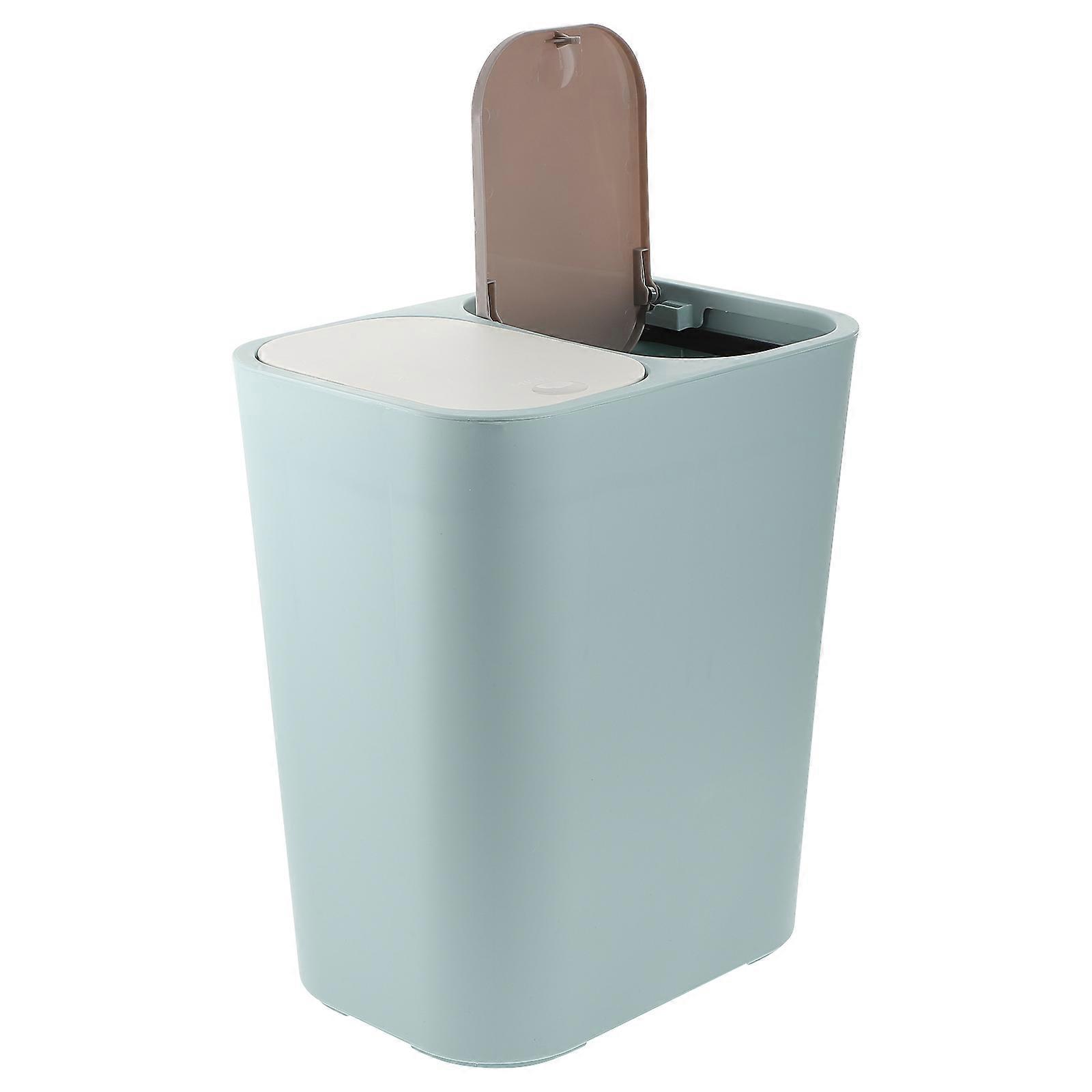 Garbage Container Dual Compartment Trash Can Home Use Odor Control PP Material 1Pack
