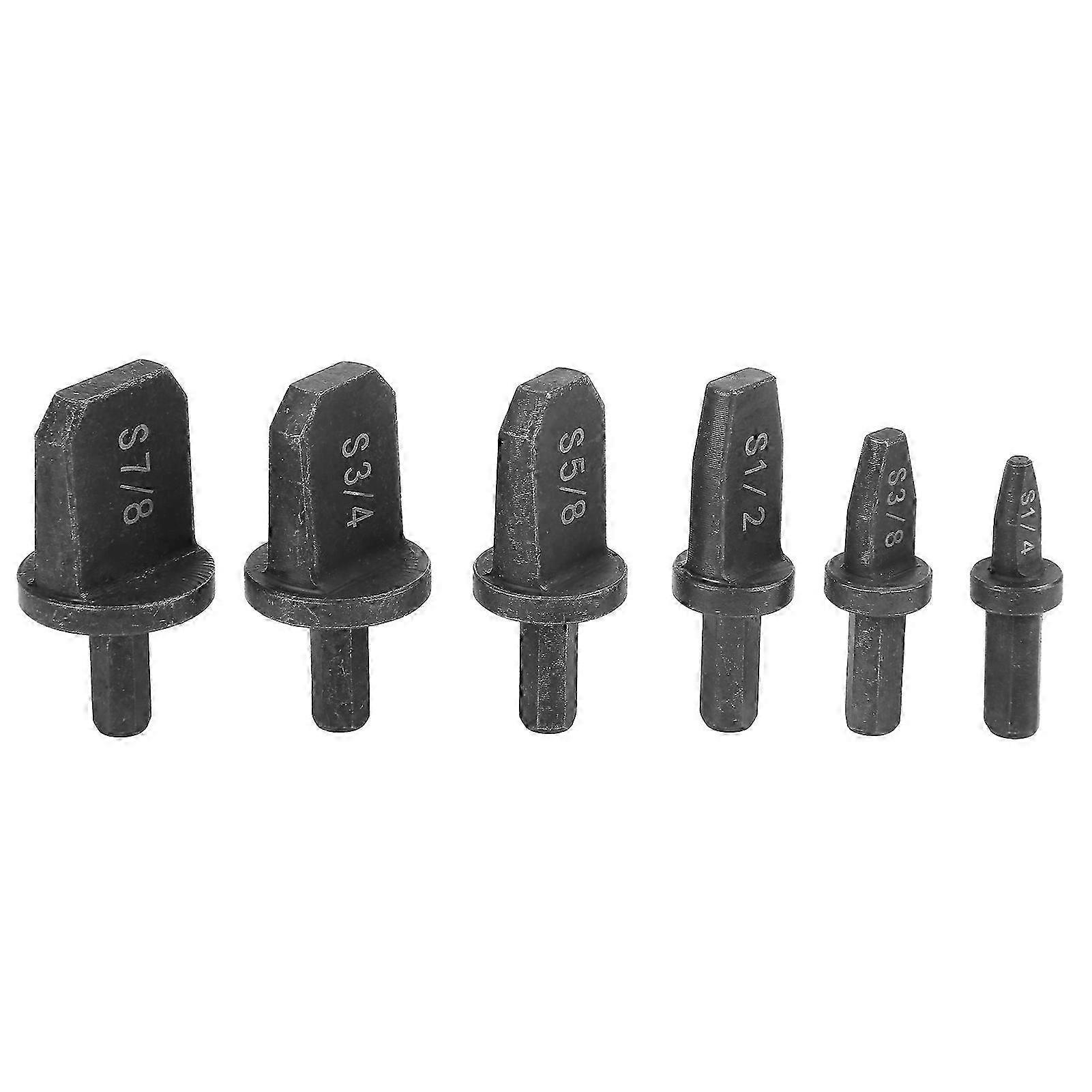 6Pcs Tube Expander Drill Bit Set Manual Pipe Swaging Flaring Tool for Air Conditioning System