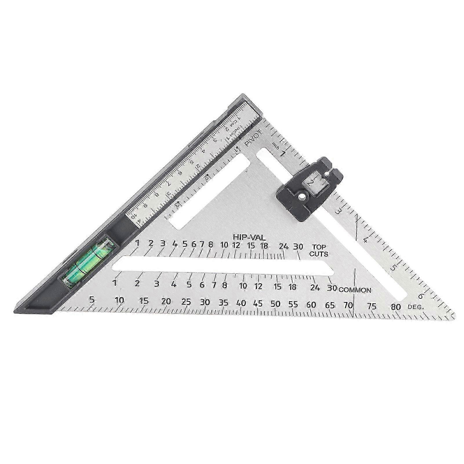 Detachable Base 7in Metal Anti Corrosion Woodworking Rafter Square for Underline