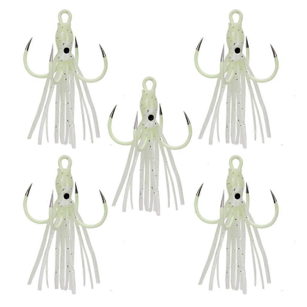 5pcs Trolling Köder Angeln Wobbler Künstliche Köder Glow Jig Tintenfisch Köder
