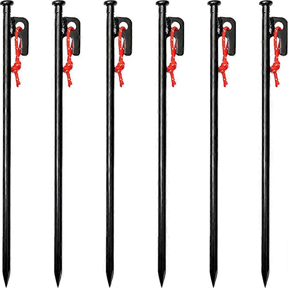 Tent Fixing Pegs Metal Camping Tent Stakes Hiking Easy to Pull Out 6Pcs
