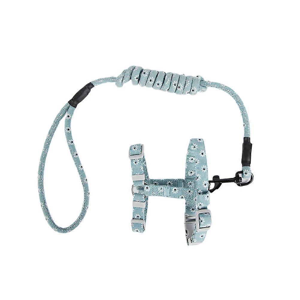 Pet Leash Cat Harness Flower Pattern Adjustable Comfortable Neck Strap Pet Supplies for Cat Light 1Pack