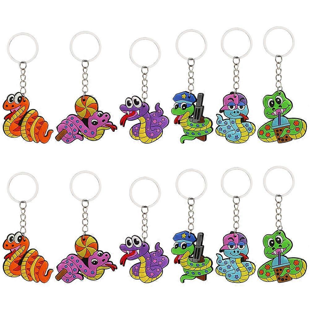 Bag Keychain Novelty Keychain Snake Shape Key Organizer Christmas present for Girls 12Pcs