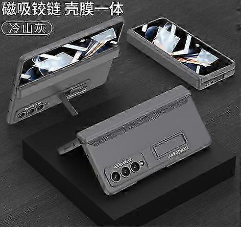 for Samsung Galaxy Z Fold 5 Case Hinge Protective Case with Built-in Kickstand, Harfd PC Shockproof Cover for Samsung Galaxy Z Fold 5