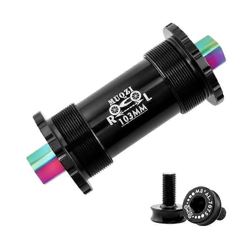Bottom Bracket Titanium Axle MTB Square Crank Centre Axle Ceramic Bearing 103mm