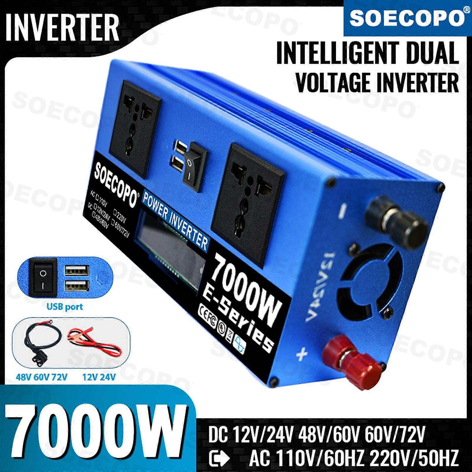 Smart 7000W Inverter Dual Voltage DC12V/24V-48V/60V-60V/72V to AC110V/220V NDGQz