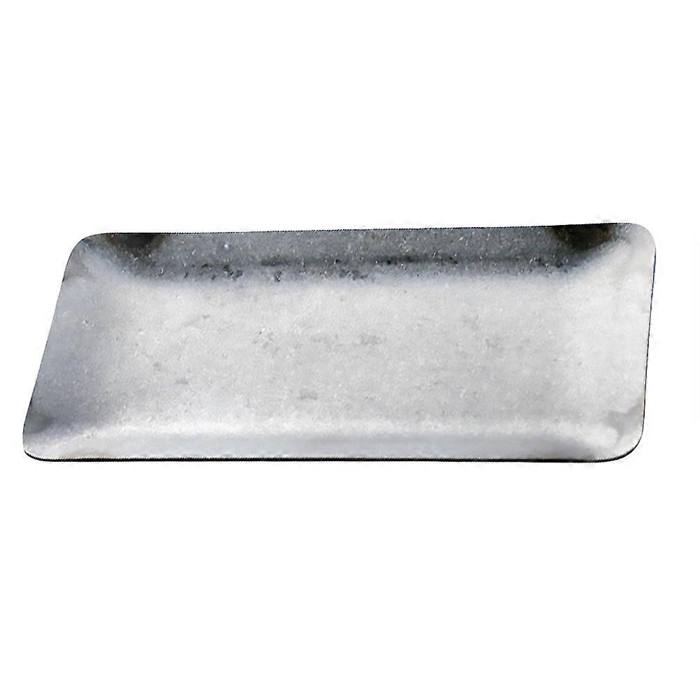 Silver Metal Rectangular Tray for Kitchen Use Easy to Clean and 10.2 x 6.3 inches
