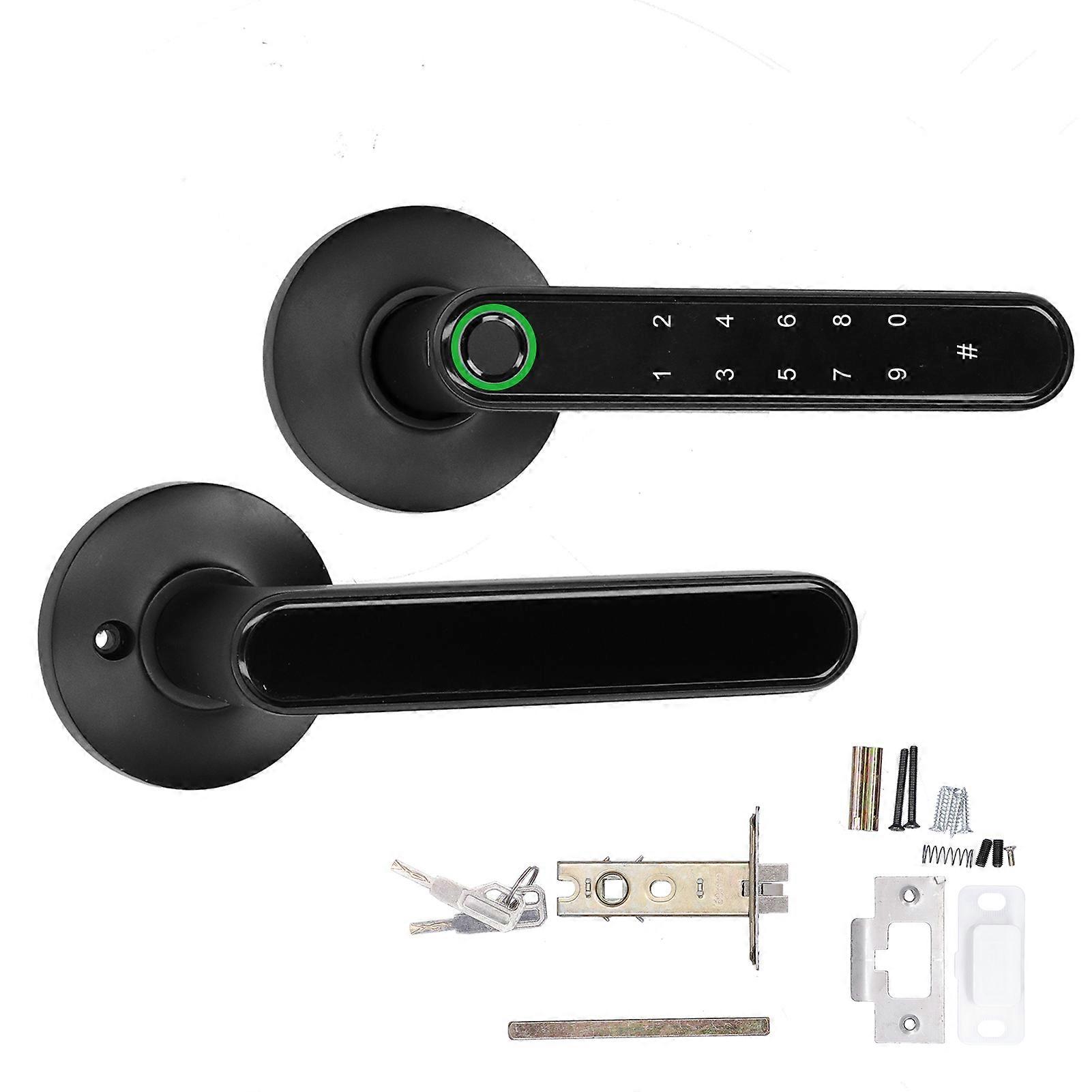 Fingerprint Lock Keyless Entry Smart Handle Password Electronic for Tuya Bluetooth APP